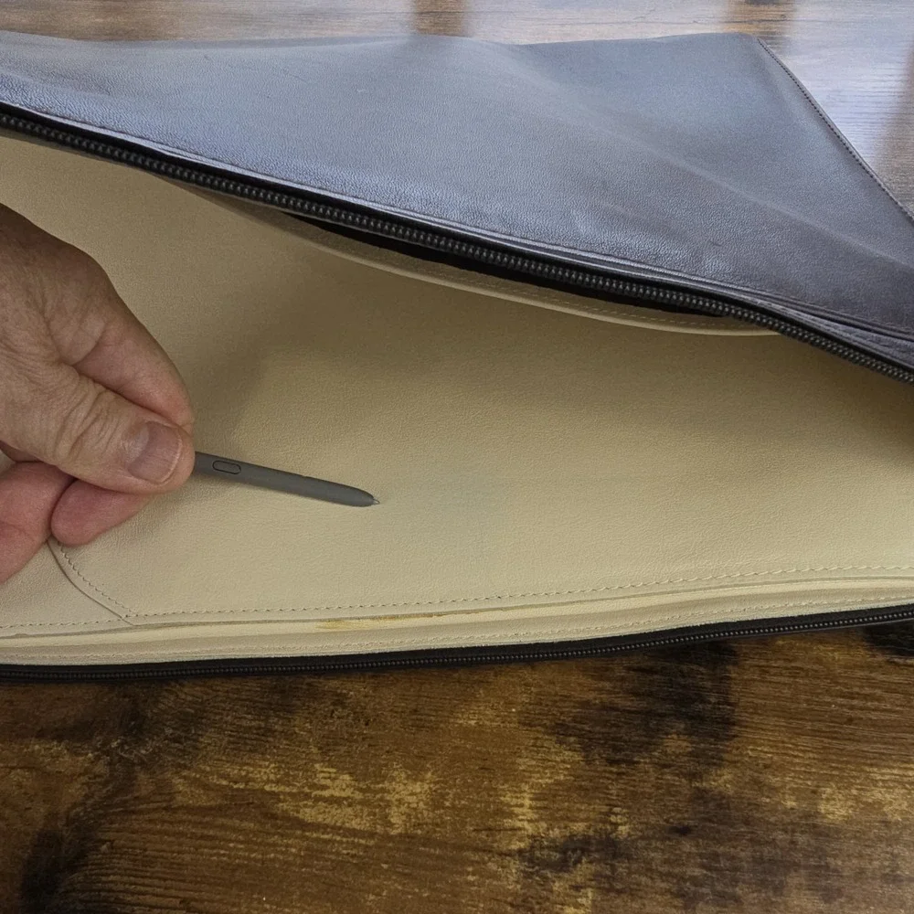 Connolly Dark Brown Soft-Grained Leather Document Pouch 15″x11″ – Compact & Luxe
